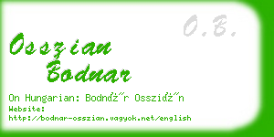 osszian bodnar business card